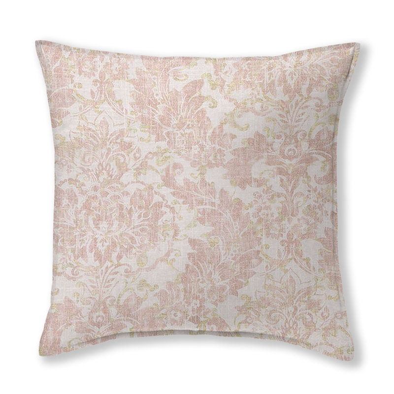Housse de coussin carrée Bella/insert, Rosé, 24" X 24"