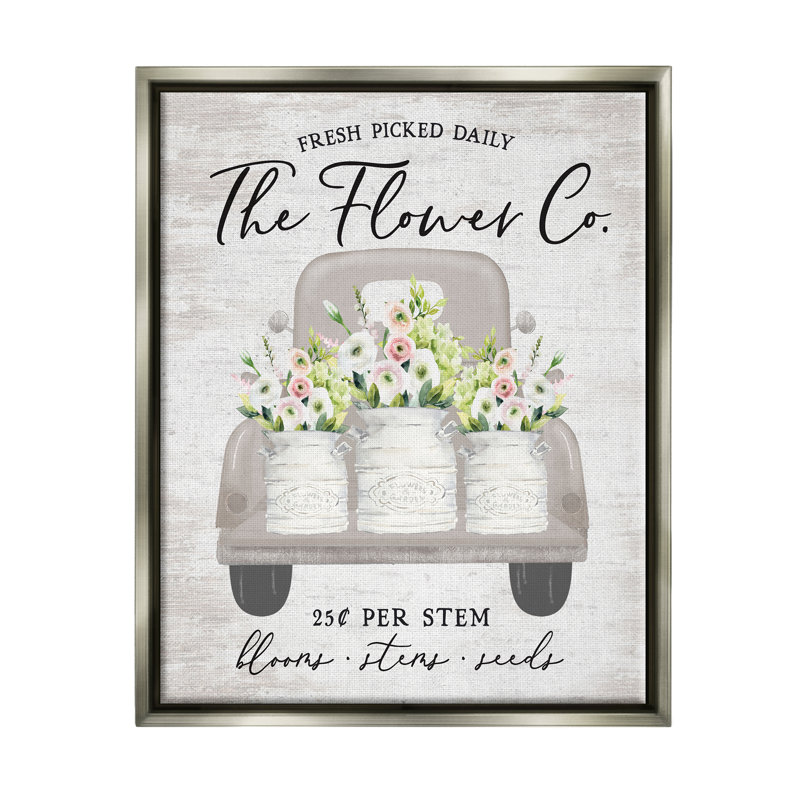 Art antique sur toile par camion antique, H 31 po x l 25 po x P 1,7 po, Cadre flottant gris lustré