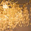 Grand lustre luxueux unique en cristal de type linéaire à 12 lumières