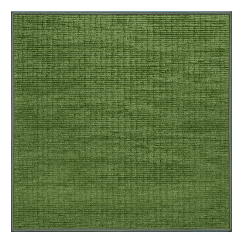 Tapis vert uni lavable à la machine, Carré 7 pi