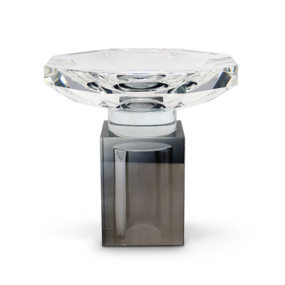 6"D Crystal Bowl with Smoked Base