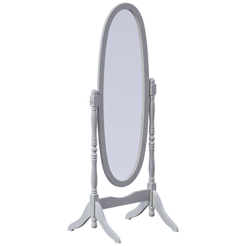 Beecroft Oval Freestanding Full Length Mirror, Grey