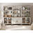 72.1"H X 101.6"W 3-Tier Bookcase With One Drawer And Three Cabinets, Set Of 3 Bookcases Farmhouse Bookshelves For Living Room Bedroom Home Office Kitchen, Rustic White-1051847208