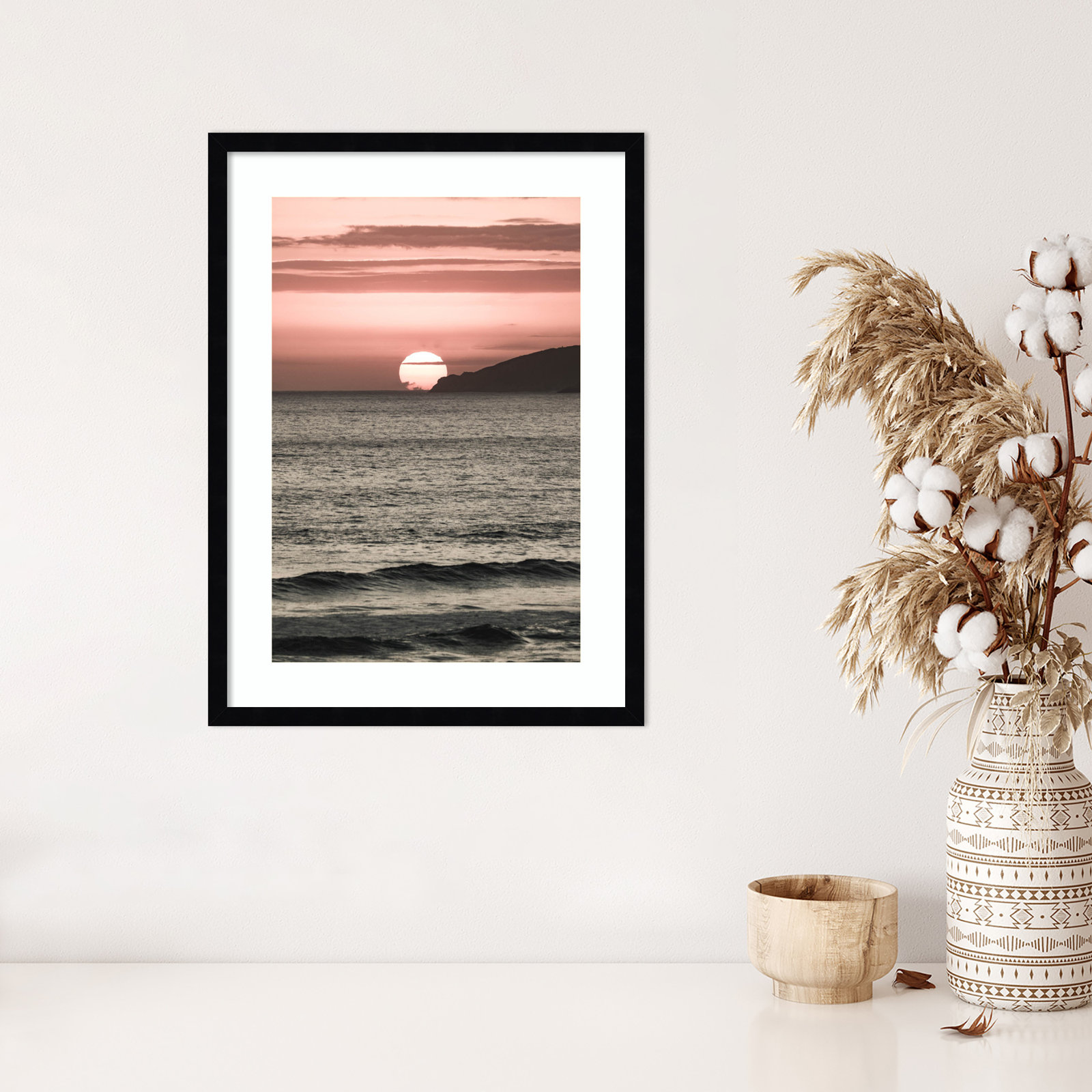 Daisey "Melting Skies" Print, Black , 25" H x 19" W