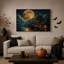 «Haunted House Under Giant Moon»-440538373