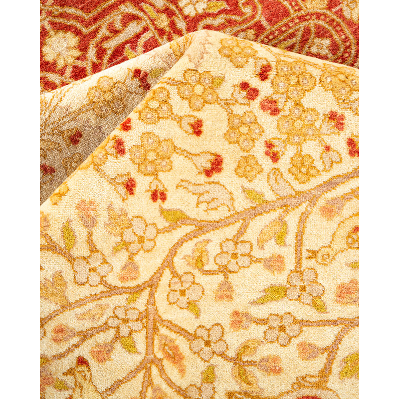 Tapis sable noué à la main de conception unique 8 pi 3 po x 9 pi 10 po Keenan