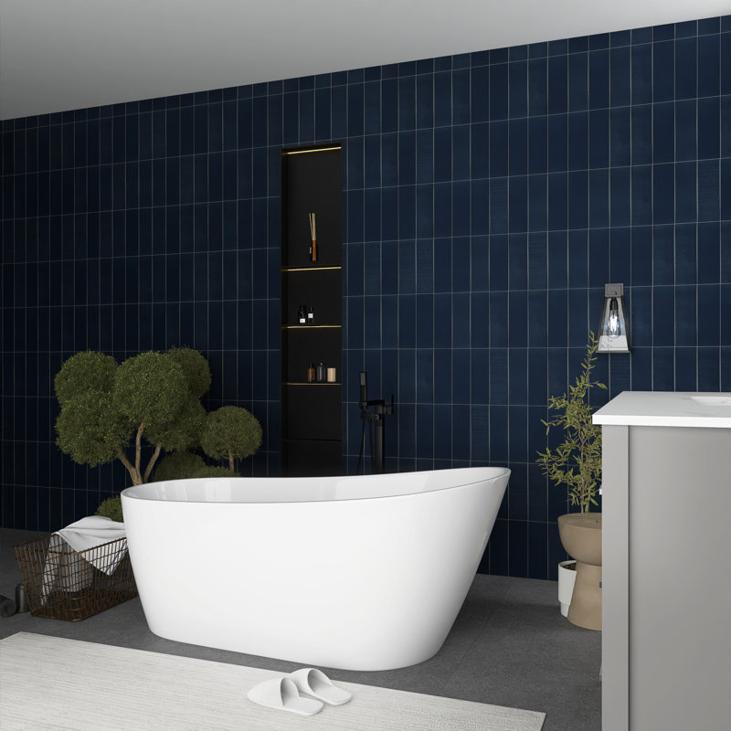 59.06 '' x 30.71 '' Soaking Plastic / Acrylic Bathtub