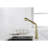 Single Pull-Out Faucet With Dual Spray In Spot Gold Stainless Steel For Utility Sink, High Nozzle 360 Rotation, Dirt And Rust, Easy Maintenance Use, To Maintain