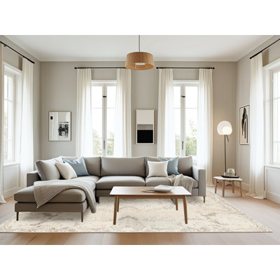 Tapis oriental crème / gris