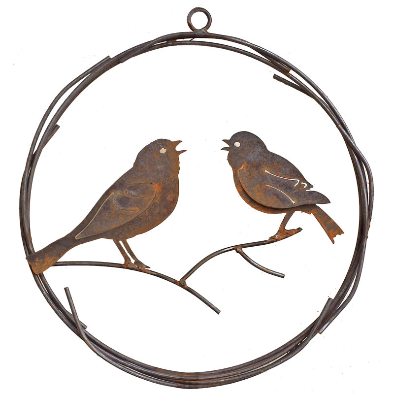 Décoration murale couronne pour oiseaux passion