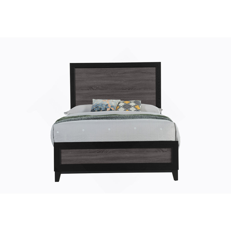Soluto Grey And Black Full Bed, Full