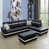 Black/White Faux Leather selected