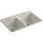 Deerfield 33" L x 22" W Double Basin Drop-In Kitchen Sink with Accessories-19195777-13237461