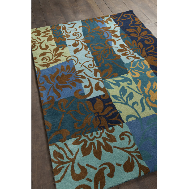 Tapis bleu Abbeville, 5 pi x 7 pi