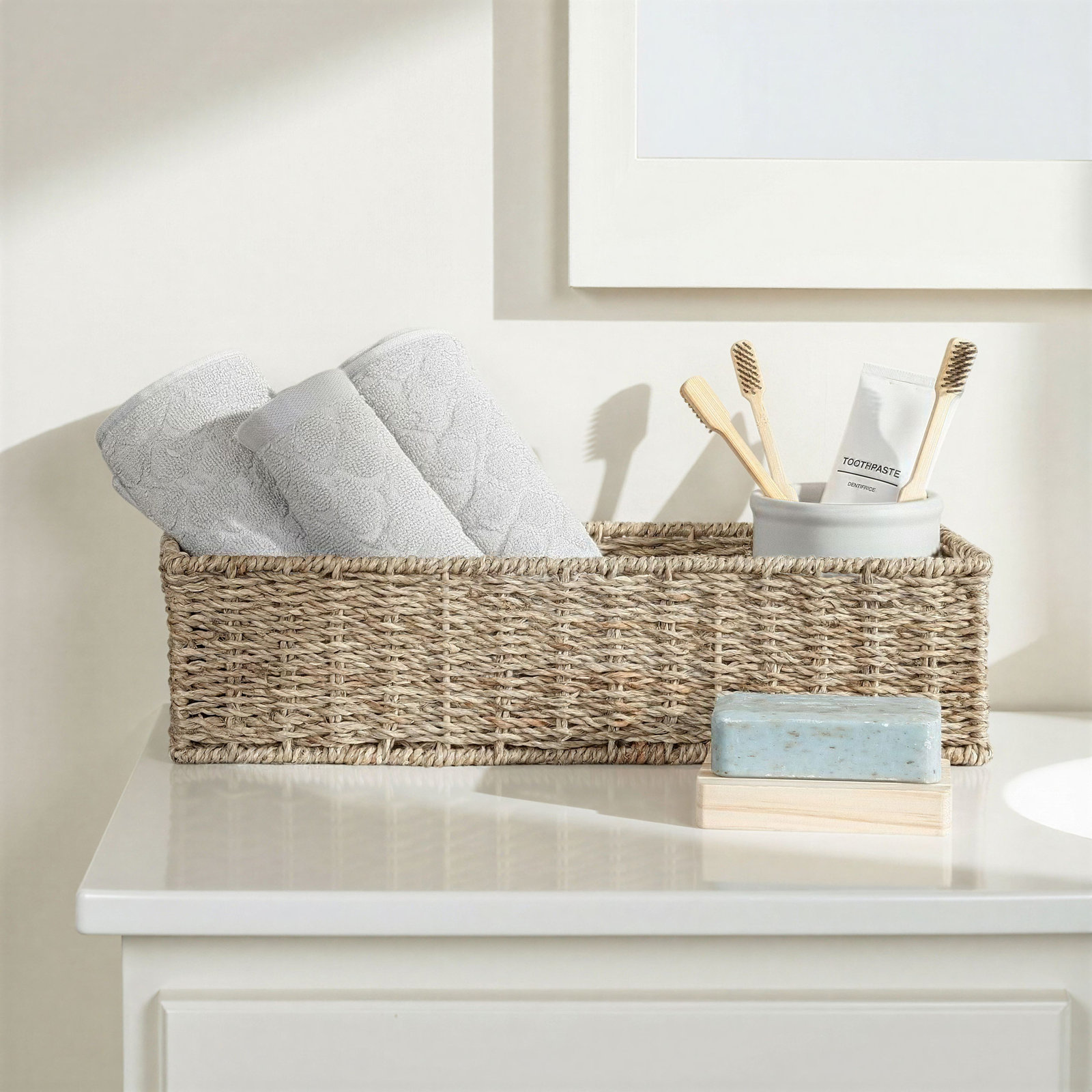 Handwoven Storage Bin, Natural