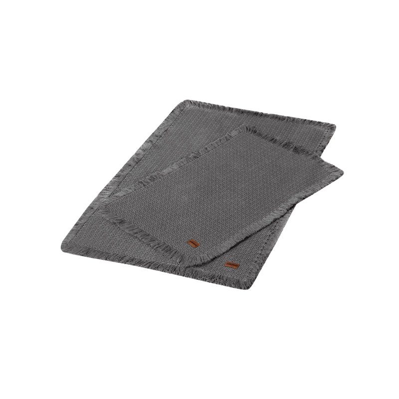 Dale Cotton Twill Non-Slip Bath Mat, Grey