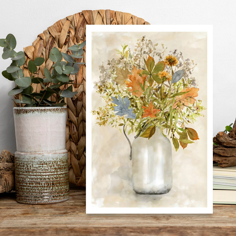 Honey Bouquet 2 Contemporary Elegant Romantic Hydrangea Nature Summer Wall Art Print 1 Piece Wrapped Canvas Wall Art