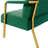 Maddison 56.5" Velvet 2-Seat Loveseat,  Upholstered Sofa Couch with Gold-tone Metal Arms and Legs-671390818