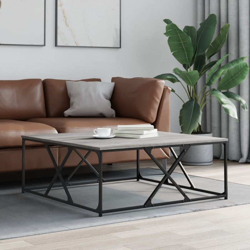 Pocklington Four Leg Coffee Table, 40cm H x 100cm W x 100cm D, Grey Sonoma