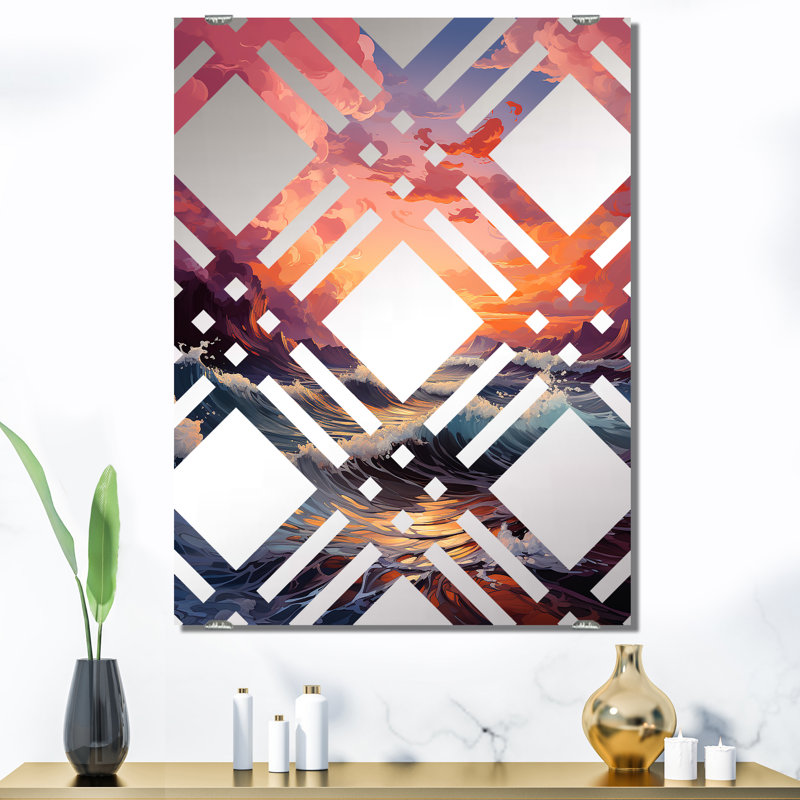 Gesse - Miroir coucher de soleil mural MIR139725, 40 po x 30 po