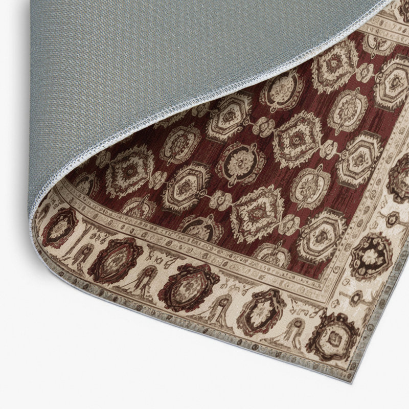 Tapis d'intérieur et d'extérieur persan beige, Rectangulaire 2 pi x 3 pi