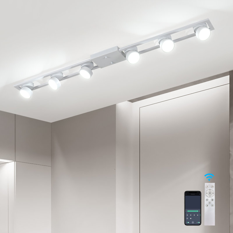 Teresc LED Integrated Flush Mount, White, 6 lights