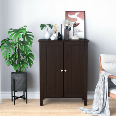 Rangement pour salle de bain à 2 portes avec tablette réglable