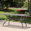 Table de patio rectangulaire en fonte d'aluminium 68 po