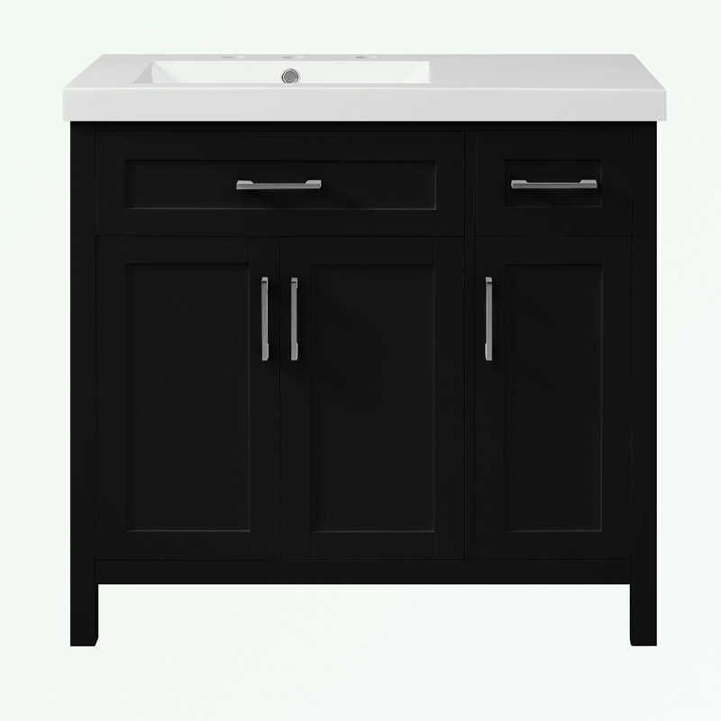 Armoire de salle de bain Magrini, Noir