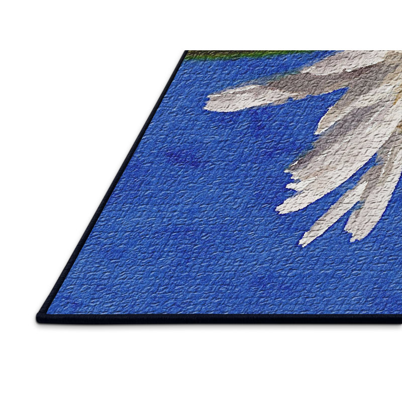 Tapis bleu Daisy, Rectangle 2 pi x 3 pi