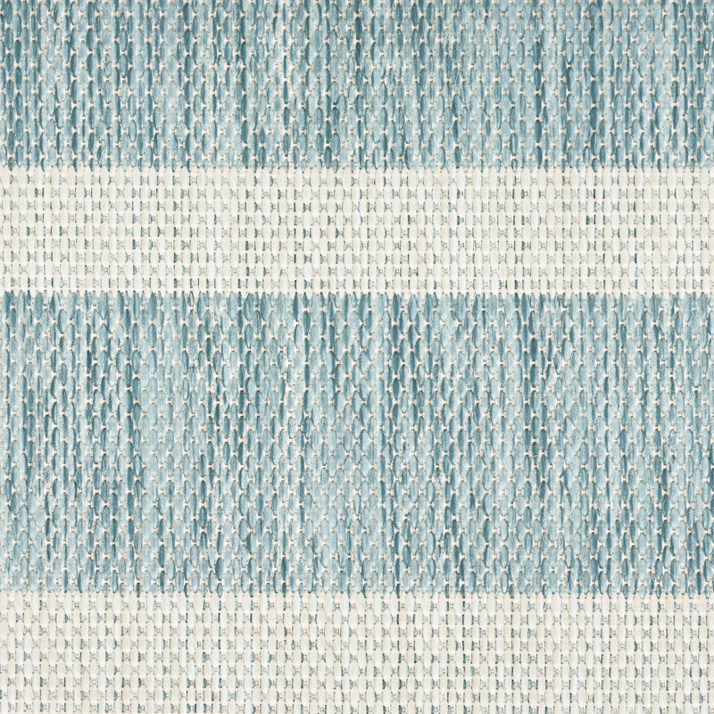 Shaila Striped Indoor / Outdoor Rug, Rectangle 4' x 6', Blue
