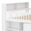 Élégant lit mezzanine en bois avec amplement de tablettes de rangement et tête de lit à DEL-535351750-535351748