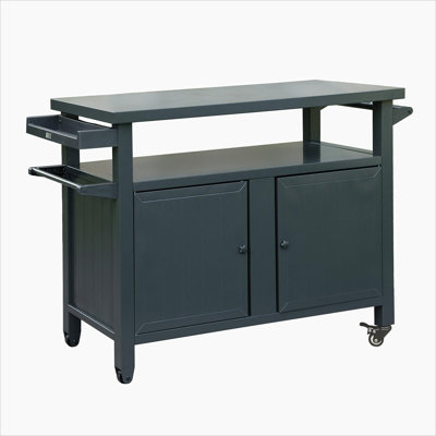 Grill Carts Outdoor Storage Cabinet with Wheels, Grey