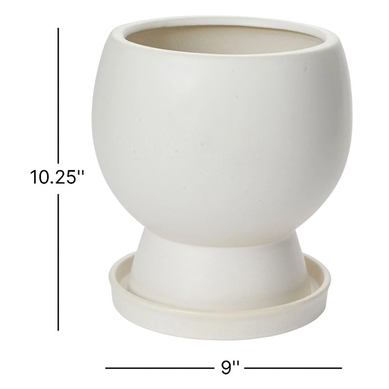 Pot à fleurs en céramique Goodlow, H 10,25 po x l 9 po x P 8,75 po
