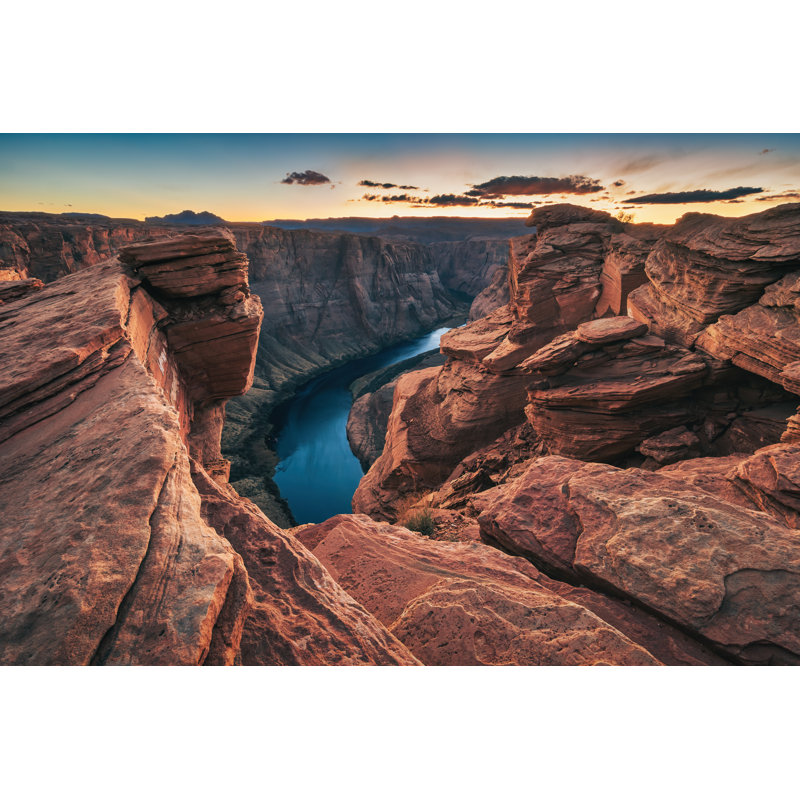 «Horseshoe Bend Rocky Cliff» par Benedek, H 8 po x l 12 po