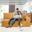 Fauteuil en chenille 2 exquis - doux au toucher, rembourrage en mousse, sans assemblage de tissu et d'usure-600781418