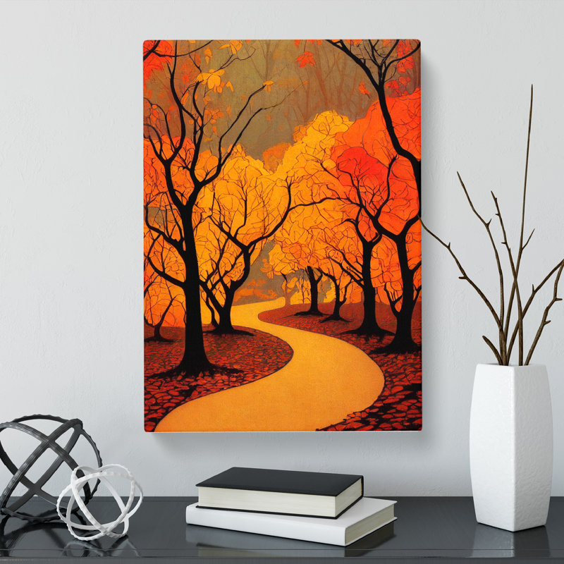 Autumn Forest Landscape Vol.5 - Wrapped Canvas, 76cm H x 50cm W x 3cm D