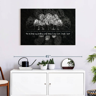 Citation gothique sur toile