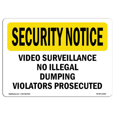 Vidéo surveillance «No Illégal Dump Violators»