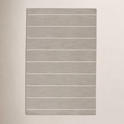 Creekmont Brown Light Gray Hand-Woven Wool Rug