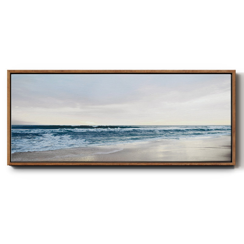 «Shimmering Dawn», peinture sur toile encadrée, H 8 po x l 20 po, Noyer