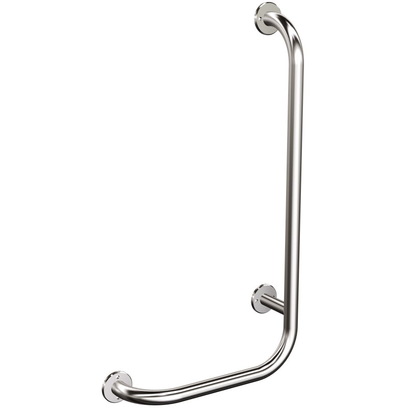 Capricorn Angle Left Grab Bar, Silver