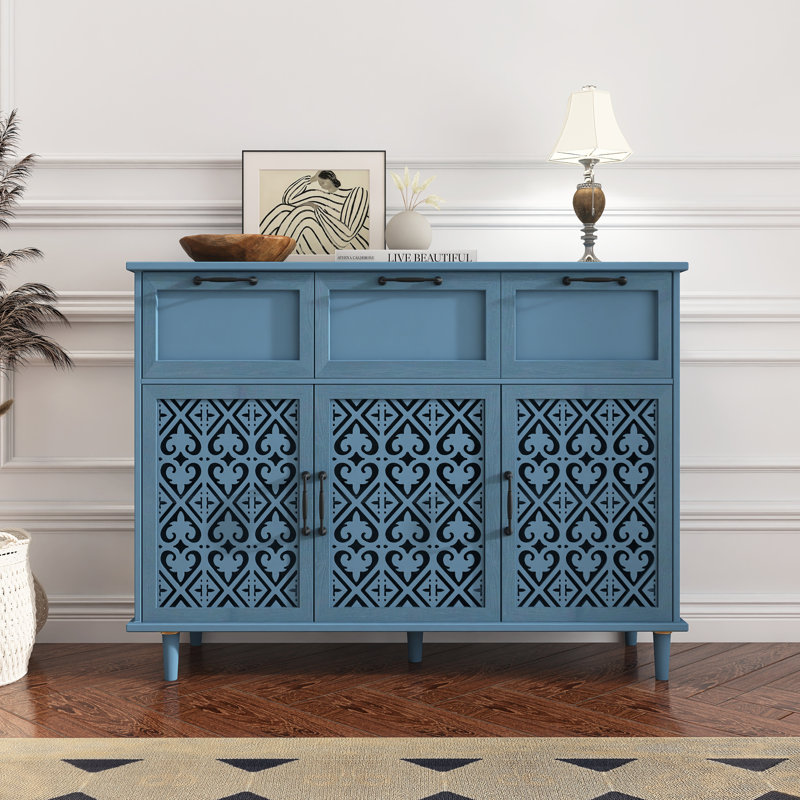 Buffet décoratif Demire, Bleu