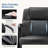 Black Home Office Furniture Set of 2: 5-Drawer Mobile Filing Cabinet and Padded Leather Chair