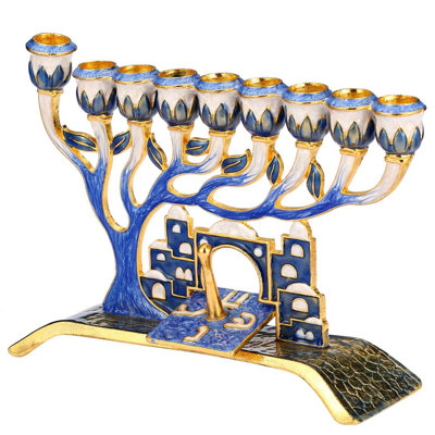 Menora de conception dreidel et jérusalem