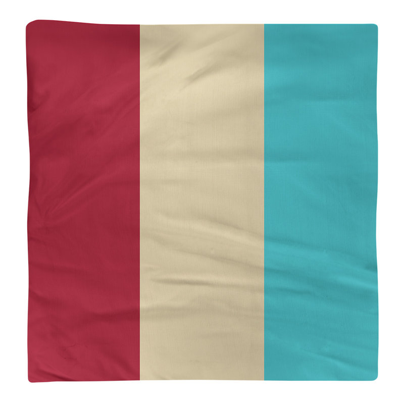 Cotton No Pattern Square Napkin, Sedona Red/Sonoran Sand/Teal