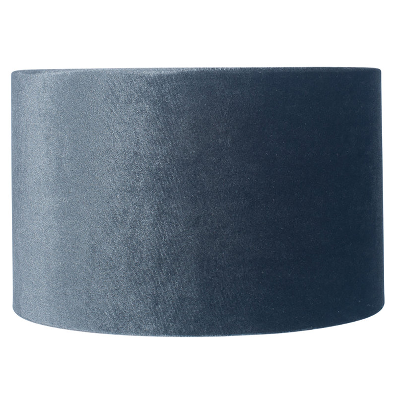 Aimon Velvet Drum ( Uno ), 26.6cm H x 40cm W x 40cm D, Slate