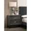 Table de chevet rustique en chêne gris pour chambre à coucher, 2 tiroirs, bois massif, magnifique table de chevet en bois avec couleur, design moderne