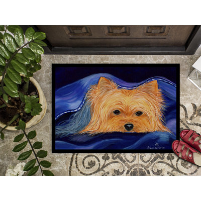 Tapis de porte d’intérieur anti-dérapant yorkie
