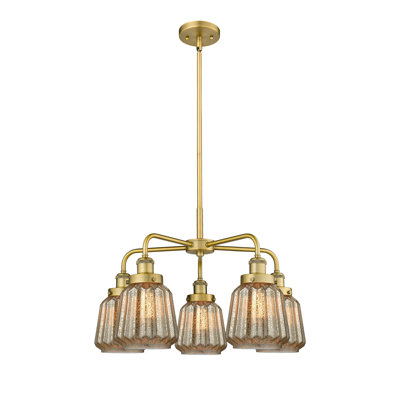 Bayron 5 - Light Glass Dimmable Chandelier